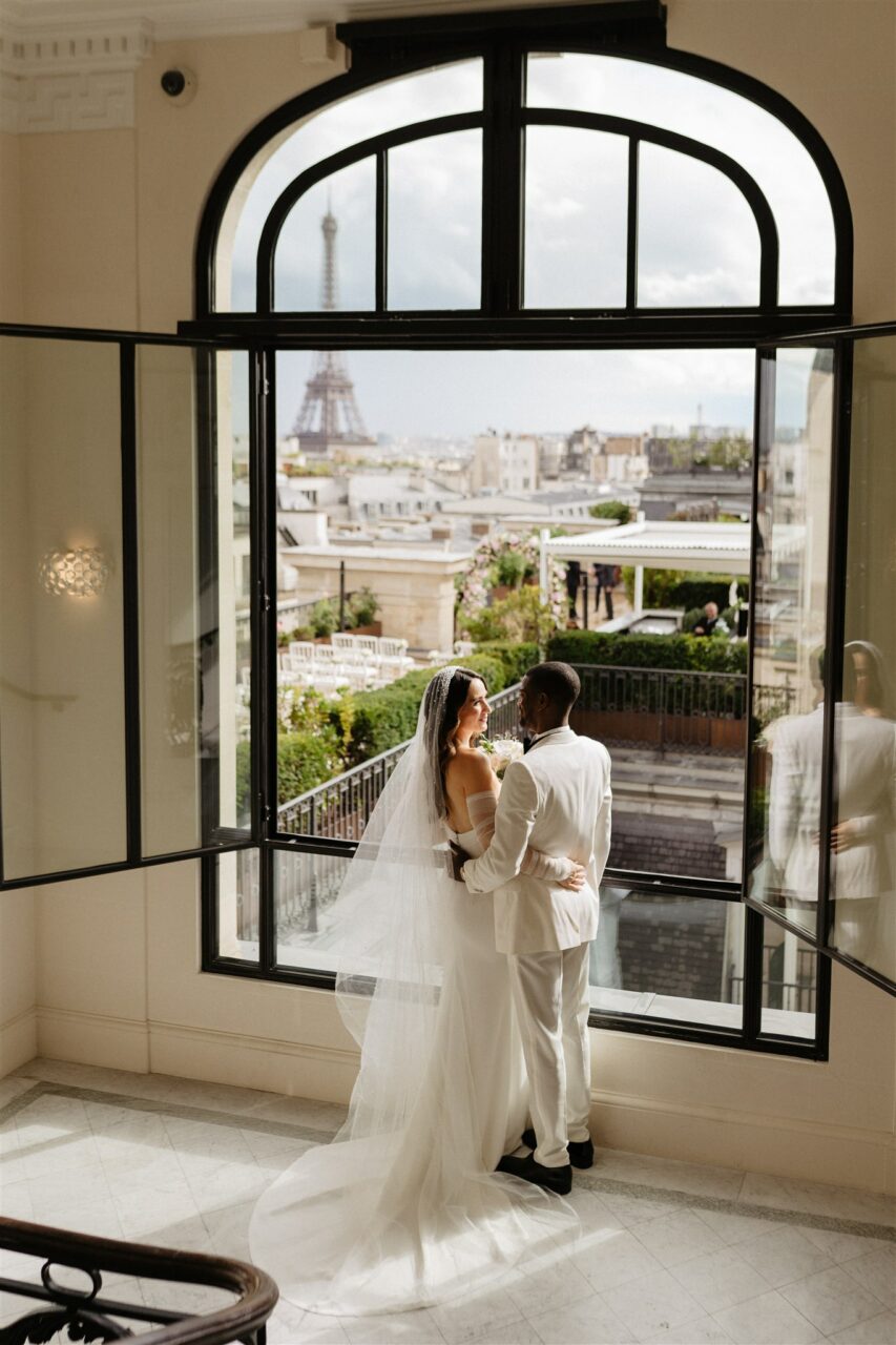 Peninsula paris rooftop eiffel tower wedding