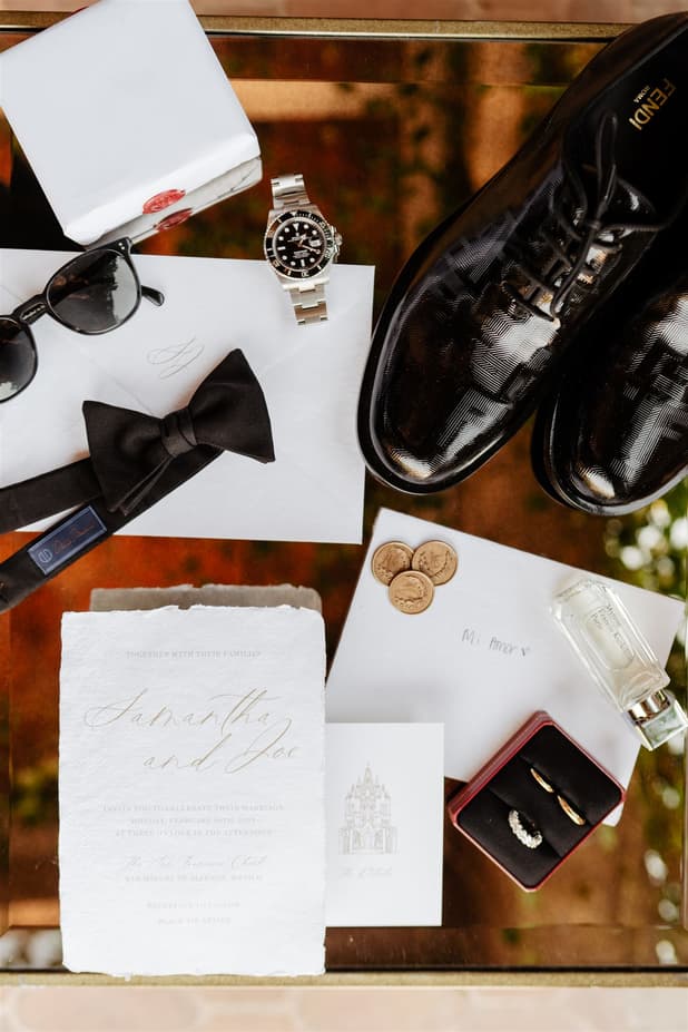 Groom 's flatlay idea