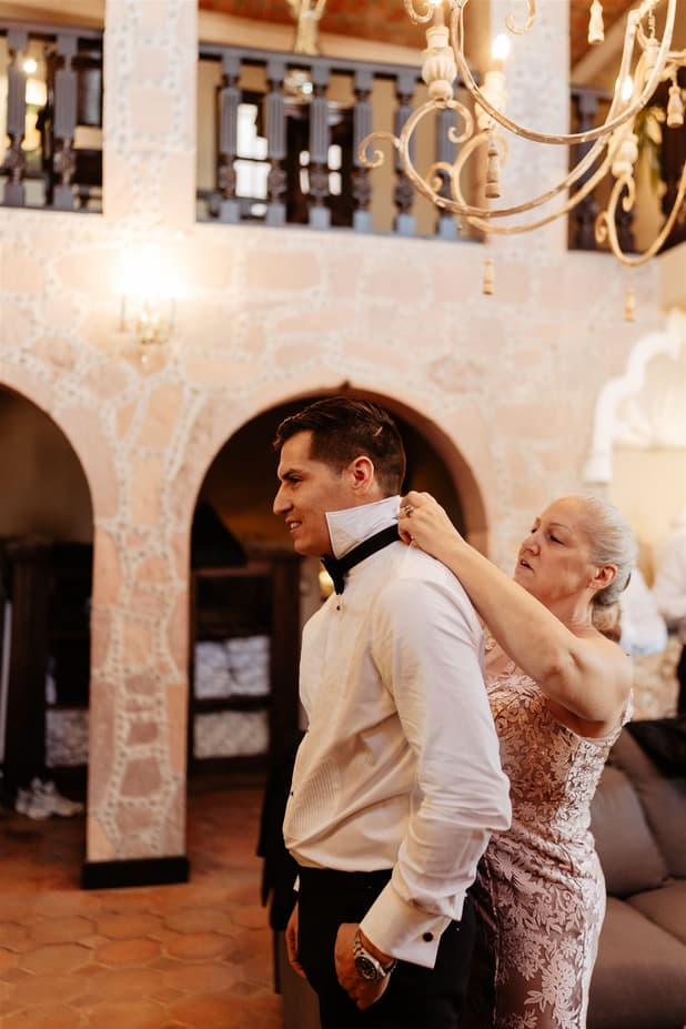 The Groom's preparation in a hacienda at San Miguel de allende Mexico