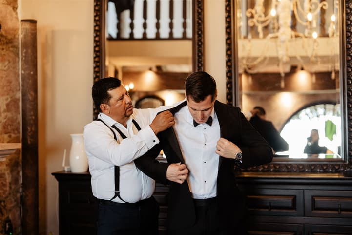 The Groom's preparation in a hacienda at San Miguel de allende Mexico