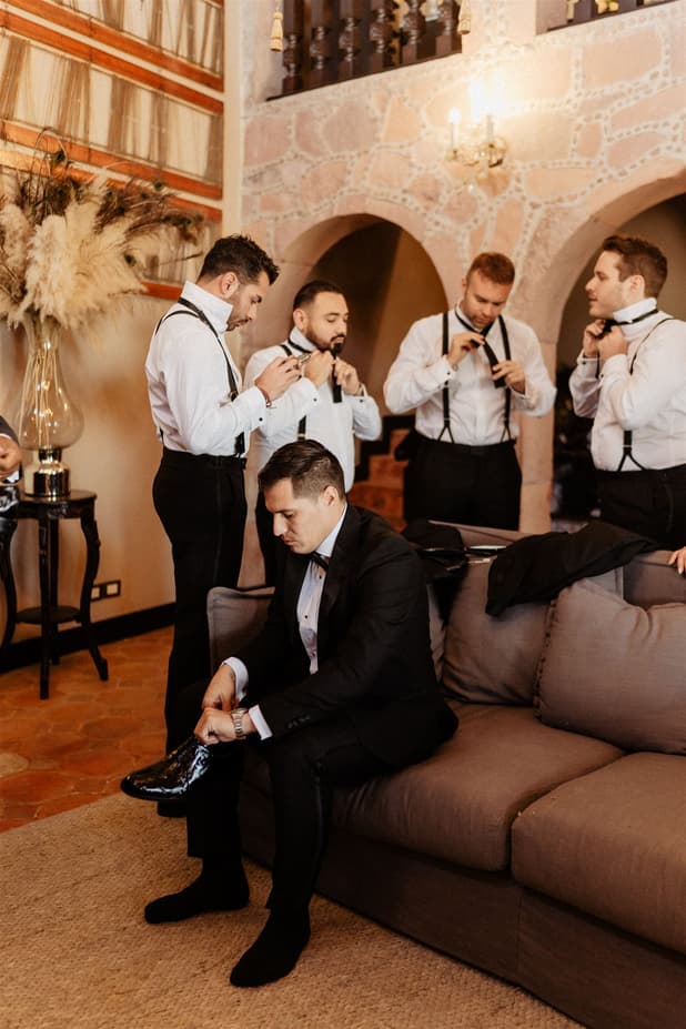 The Groom's preparation in a hacienda at San Miguel de allende Mexico