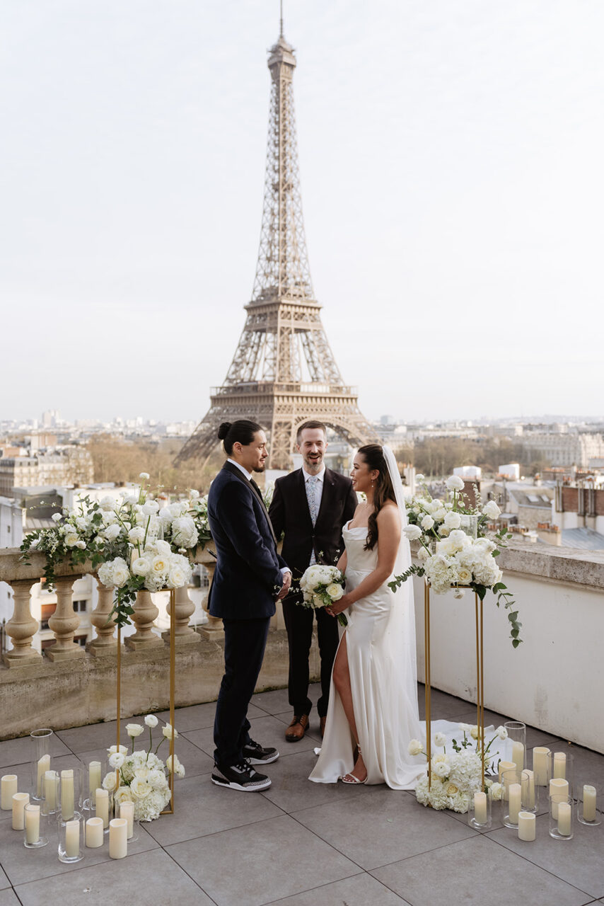Eiffel tower terrace elopement