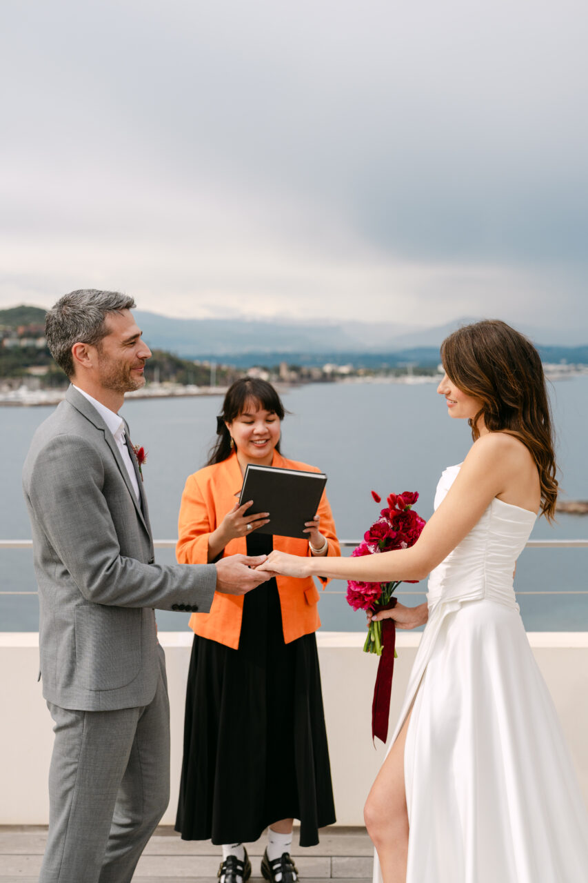 Elopement at Chateau Theoule in the South of France with an officiant
