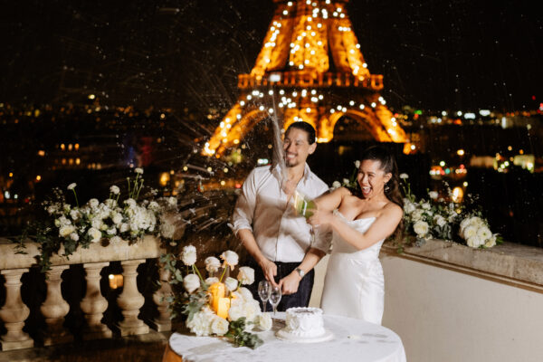 Shangrila Eiffel tower terrace elopement celebration