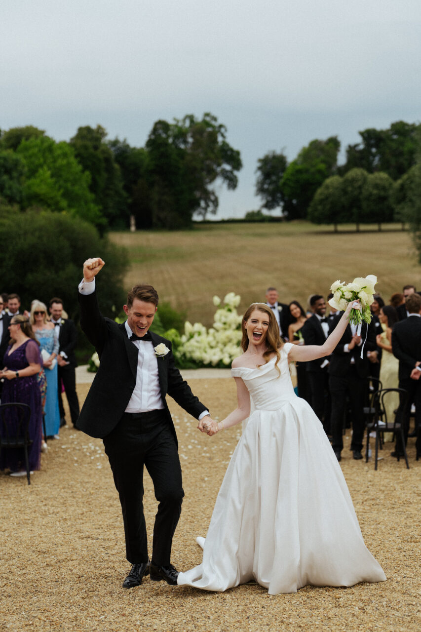 Wedding exit Château du Grand Lucé