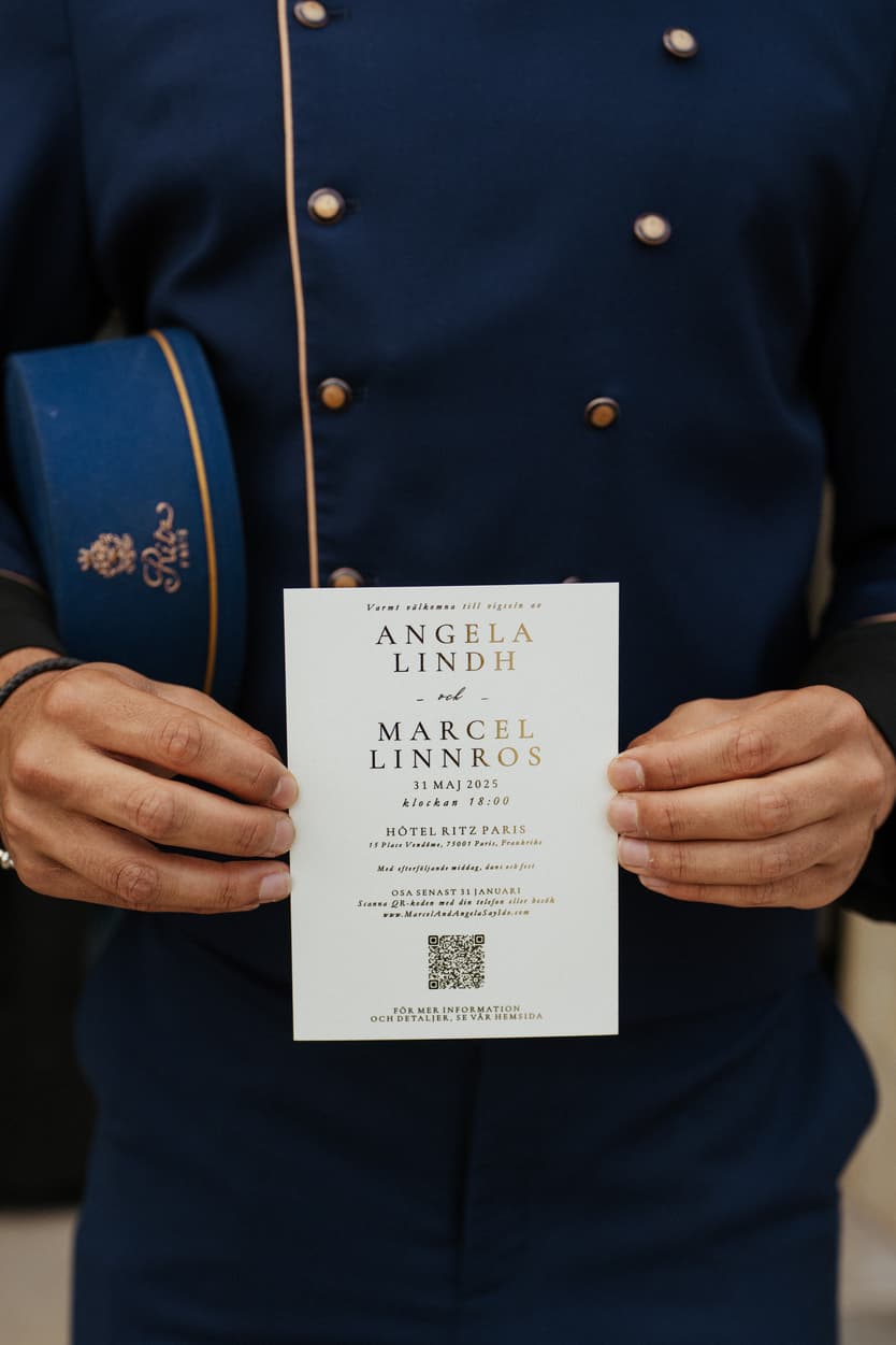 The ritz wedding invitation