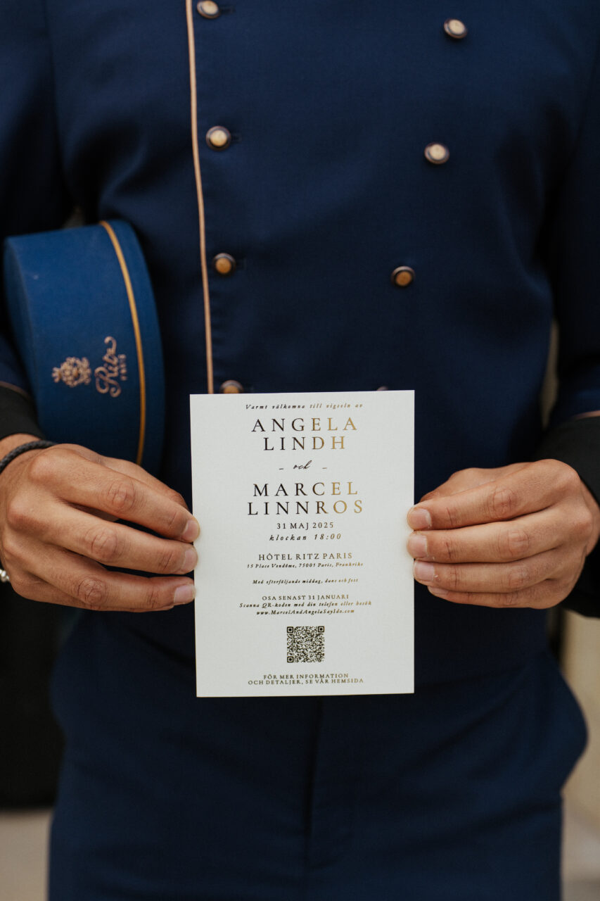 The ritz wedding invitation
